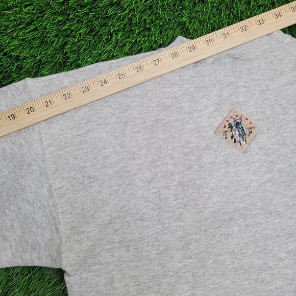 Vintage 1994 Native-American Sweatshirt M/L 21x24 Warrior - Picture 6 of 13